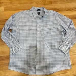DOCKERS Classic Fit Stretch Plaid Battery Street Dress Shirt - XXL 18-18.5 Neck